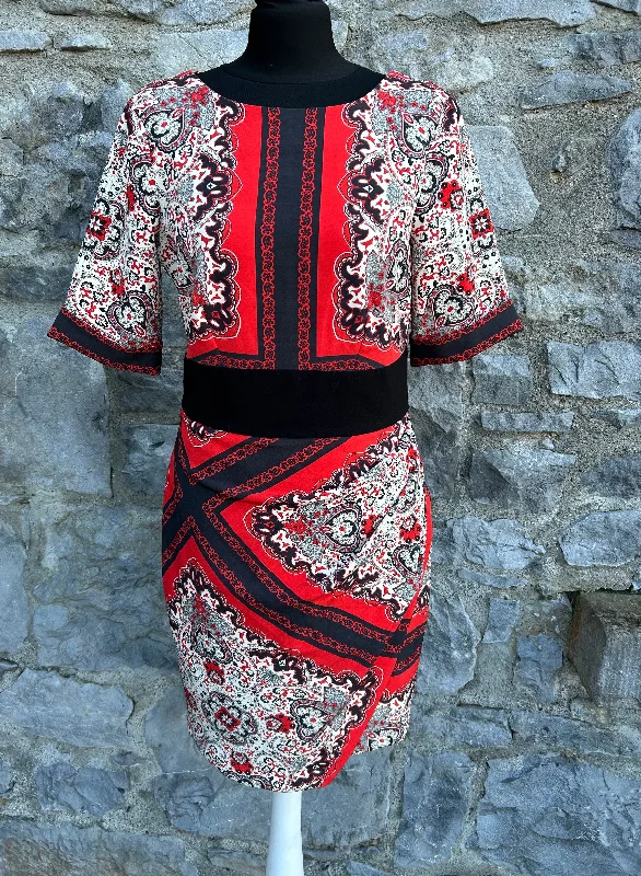 Red&black paisley dress uk 10 Metallic unclassified dresses