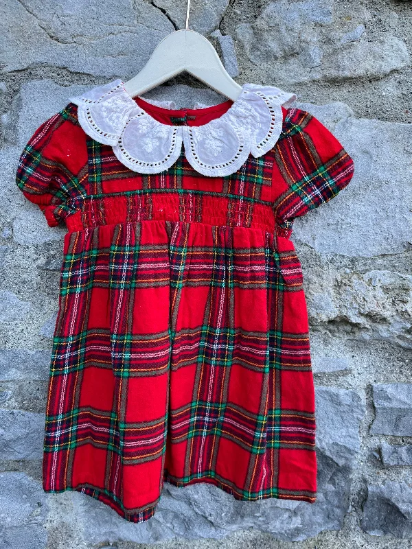 Red tartan flannel dress  18-24m (86-92cm) Denim unclassified dresses