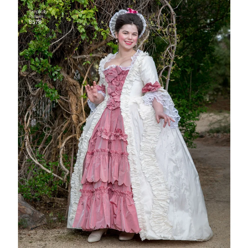 Simplicity Pattern 8578 18th century costume gown Affordable unclassified dresses