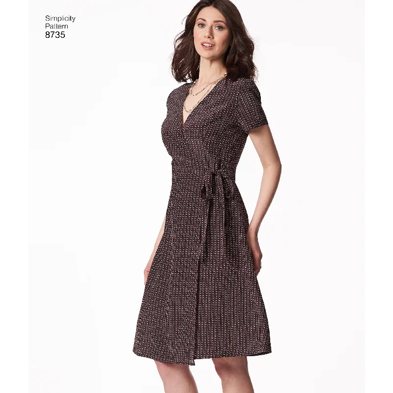 Simplicity Pattern 8735 petite wrap dress Breathable unclassified dresses