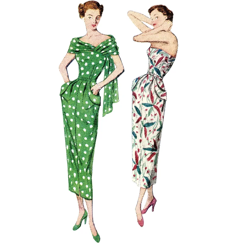 Simplicity 8876 Misses'/Women's Vintage Dress and Stole Embroidered unclassified dresses