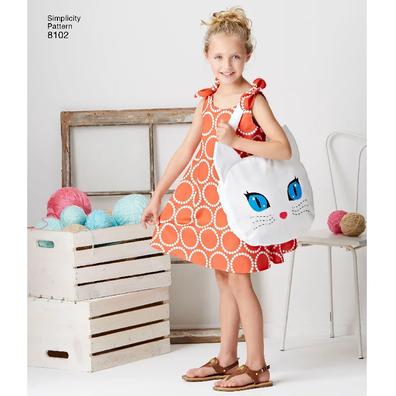 Simplicity Pattern 8102 Childs Sundress and tote bag Elegant unclassified dresses