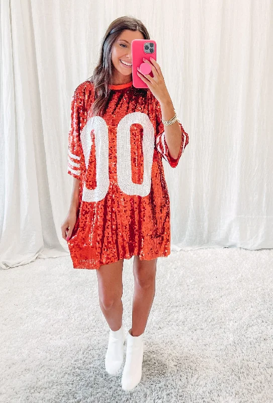 Sparkle Jersey - Orange Floral unclassified dresses