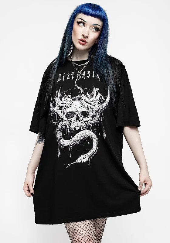 Temptation Snakes Oversized Tee Dress Trendy unclassified dresses