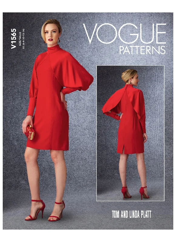 Vogue Pattern 1565 High Neck Dress Trendy unclassified dresses