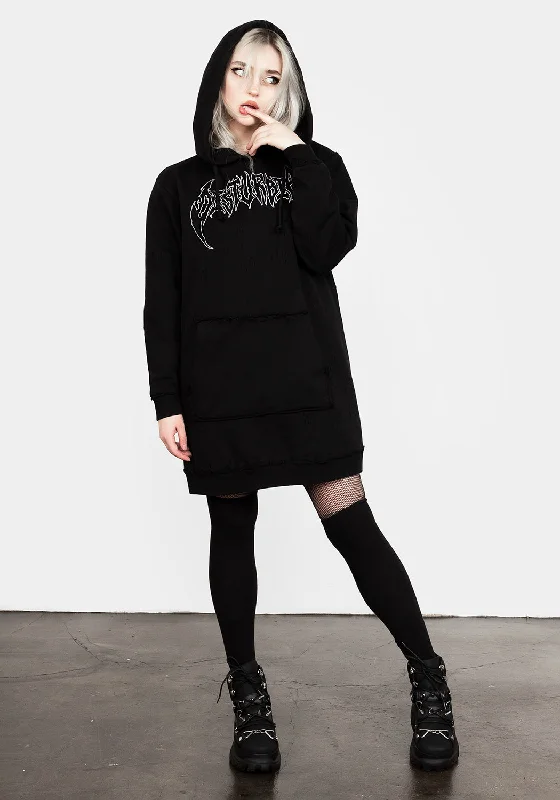 VOID DISTRESSED HOODY DRESS Fashionable unclassified dresses