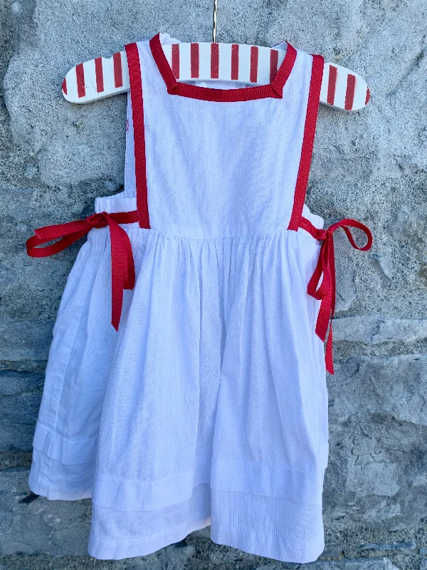 White pinafore    3-6m (62-68cm) Formal unclassified dresses