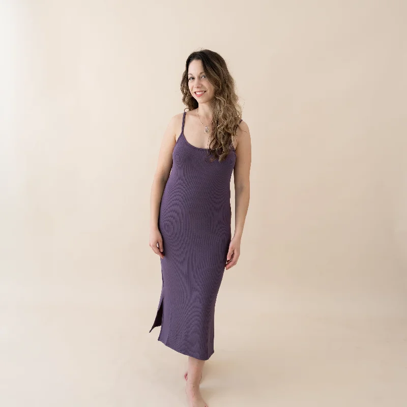 Women's Ribbed Cami Dress in Currant Cocktail unclassified dresses