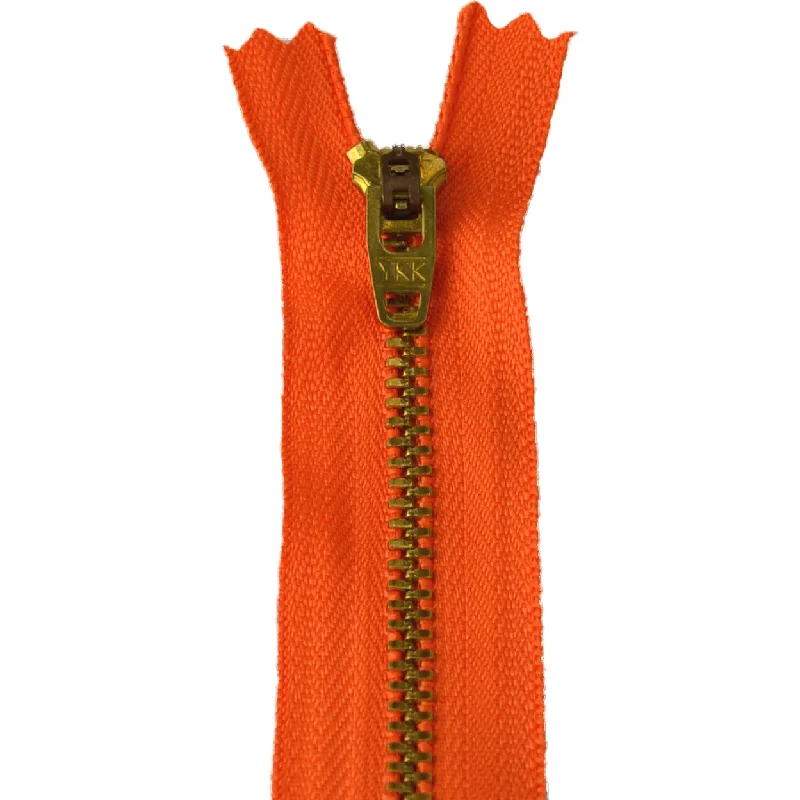 YKK Gold tooth Metal Dress Zips - Tangerine Summer unclassified dresses